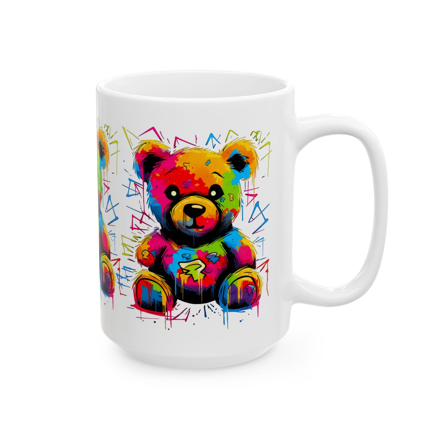 Geo the Teddy Ceramic Mug, (11oz, 15oz)