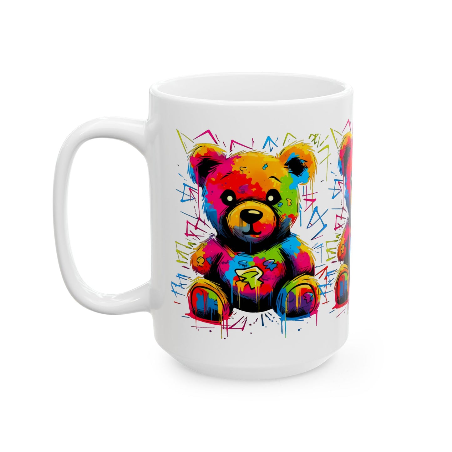 Geo the Teddy Ceramic Mug, (11oz, 15oz)