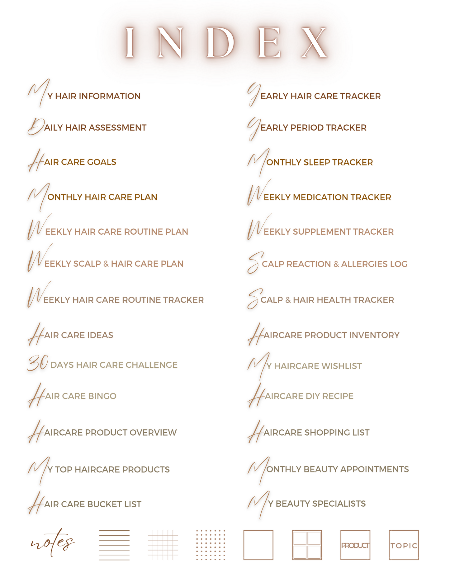 Digital Hair Care Planner