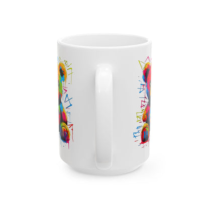 Geo the Teddy Ceramic Mug, (11oz, 15oz)