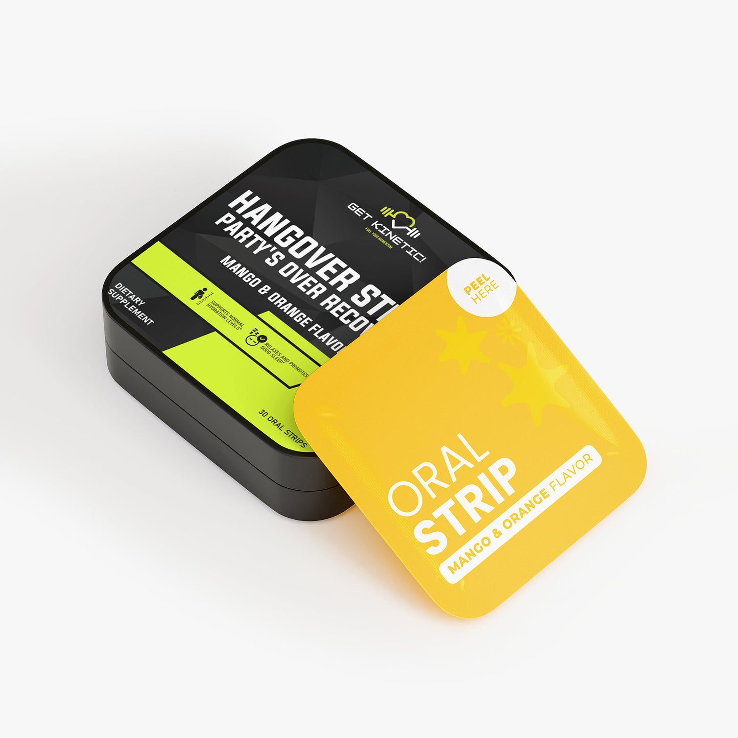 HANGOVER STRIPS – PARTY'S OVER RECOVERY (MANGO & ORANGE)