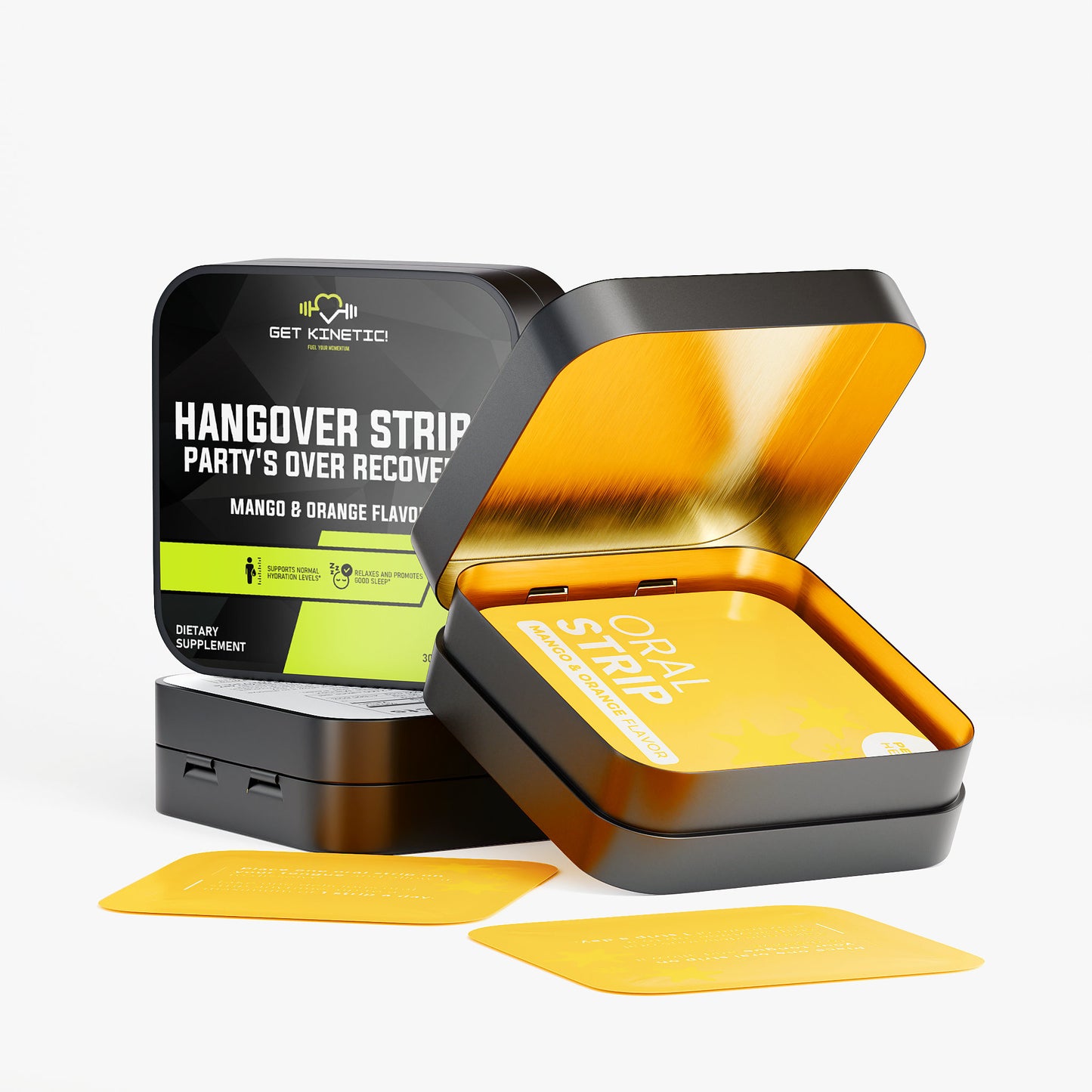 HANGOVER STRIPS – PARTY'S OVER RECOVERY (MANGO & ORANGE)
