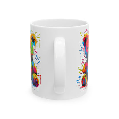 Geo the Teddy Ceramic Mug, (11oz, 15oz)