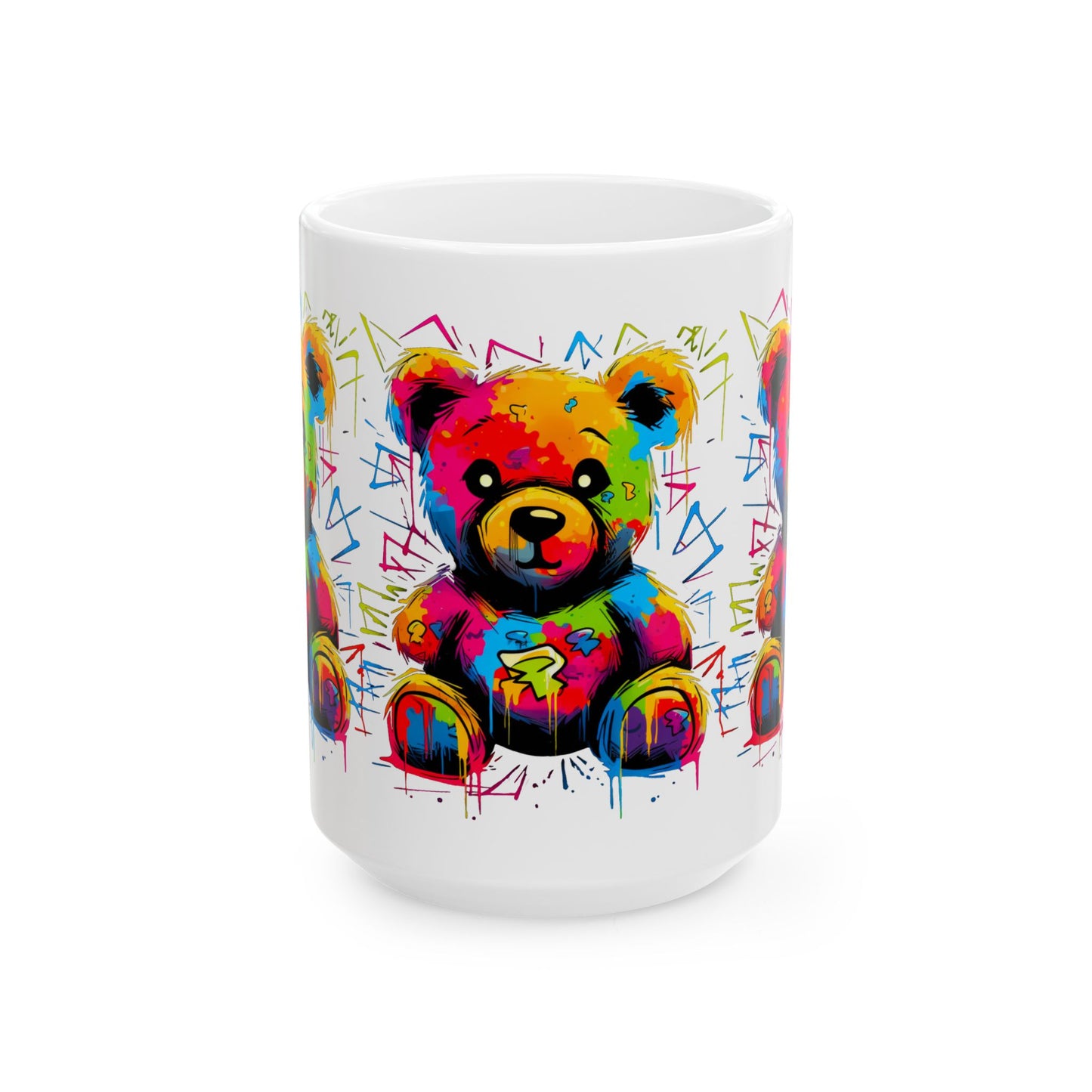Geo the Teddy Ceramic Mug, (11oz, 15oz)