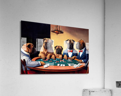Bullmastiffs Playing Poker