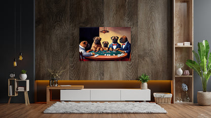Bullmastiffs Playing Poker